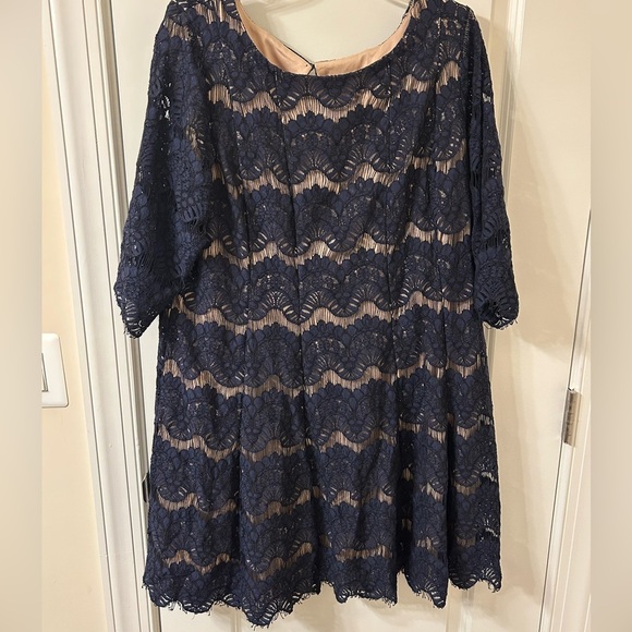 Jessica Howard Navy Lace Mini Dress - Picture 1 of 5